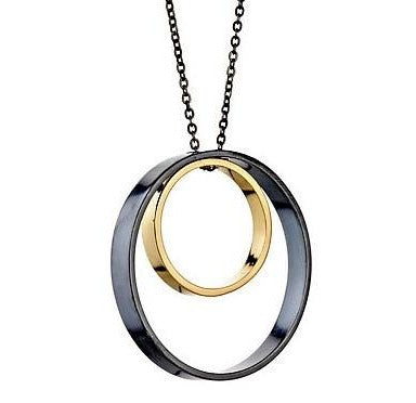 Necklace: Deveaux in Oxidized Sterling + Gold