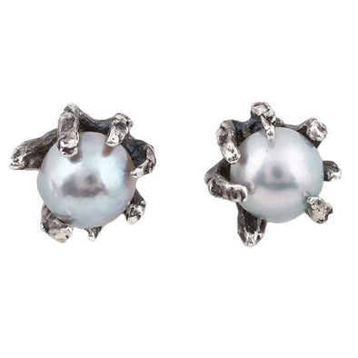 Studs: Grey Akoya Pearl