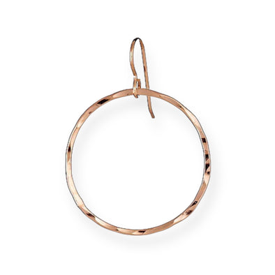 Earrings: Yellow Gold Hammered Hoops
