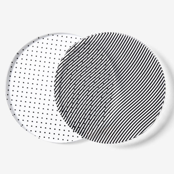 Glass Grid Coasters: Dot/Wave