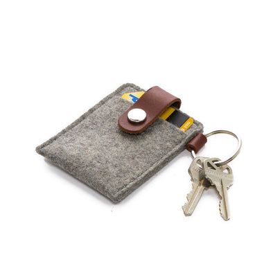 Felt Card Case: Granite/Sienna