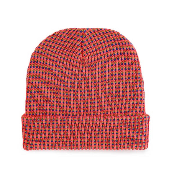 Grid Rib Knit Hat: Melon