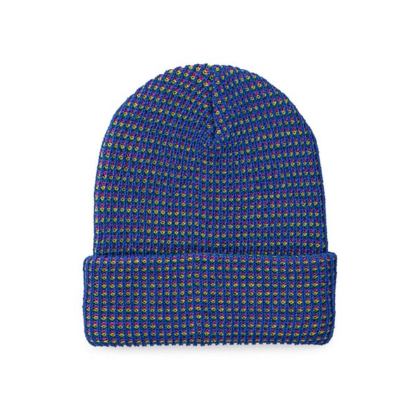 Grid Rib Knit Hat: Cobalt