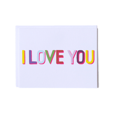 Card: Multicolor I Love YOU