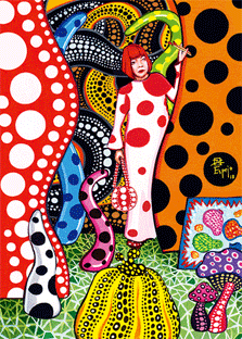 Kusama Lenticular Postcard
