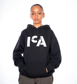 ICA Logo Hoodie: Black