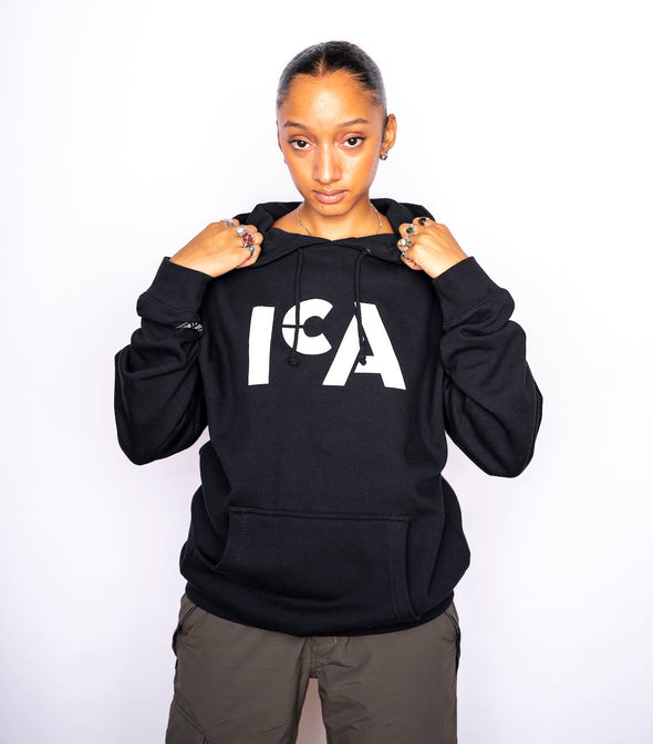 ICA Logo Hoodie: Black