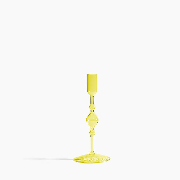 Glass Candle Stick Holder: Large