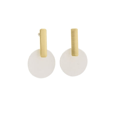 Earrings: White Monocycle XS