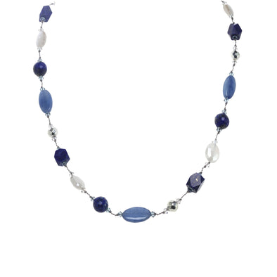 Necklace: Kynite, Moonstone, Lapis