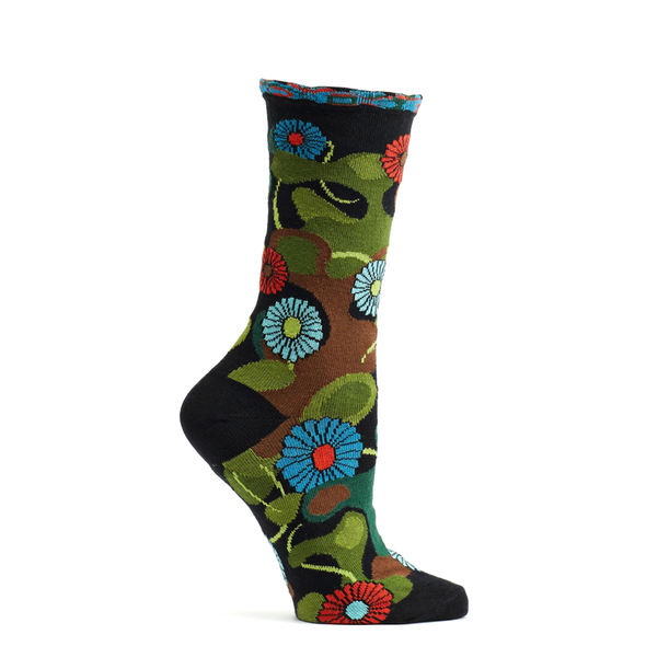 Socks: Flower Camo Black