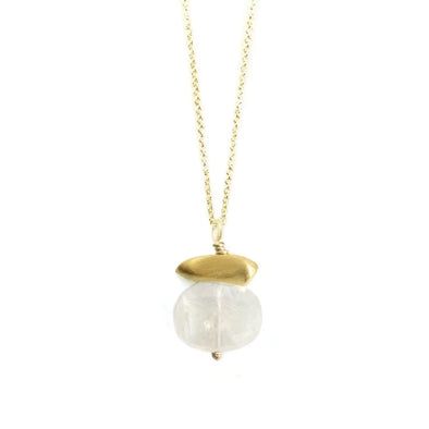 Necklace: Moonstone Pebble