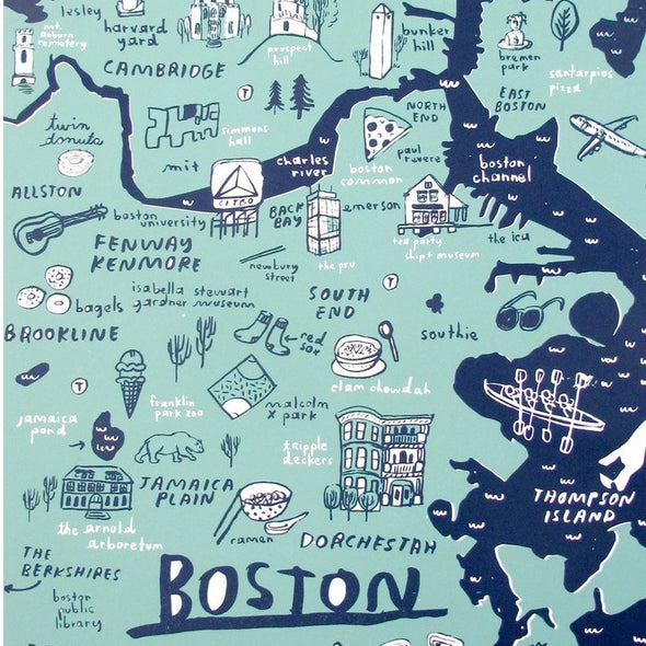 Print: Boston Map