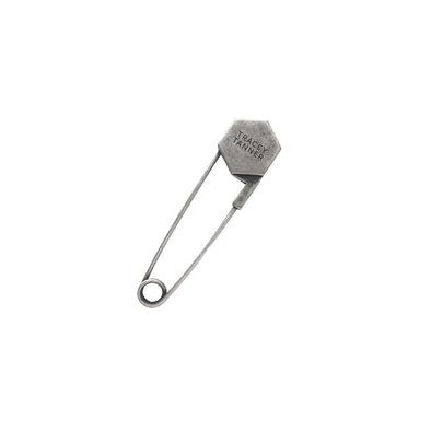 Hexagonal Pin: Antique Silver
