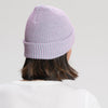 Rib Knit Hat: Stone Blue/Lilac
