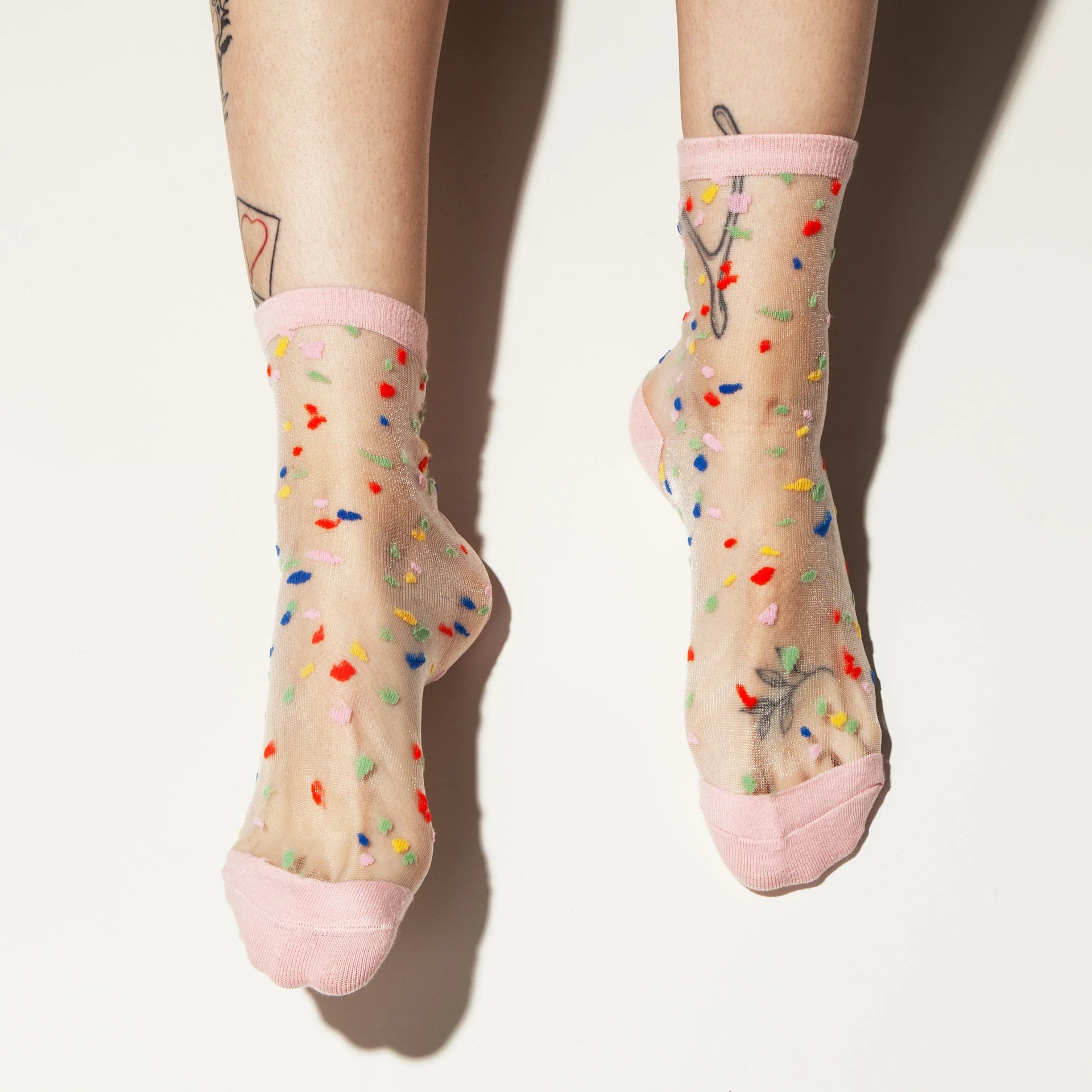 Sheer socks top