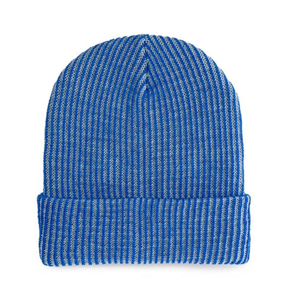 Rib Knit Hat: Stone Blue Cobalt