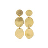 Earrings: Three Pebbles in Brass