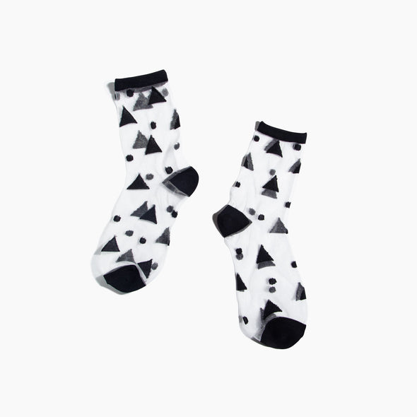 Sheer Socks Black Triangles
