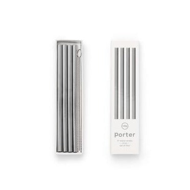 Metal Straws: Silver Set/4