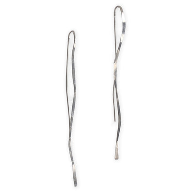 Earring: Wave Hook SS Lg