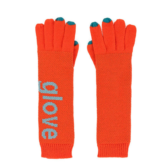 Gloves: Typography Orange