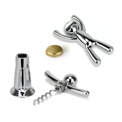 Buddy Bottle Opener + Corkscrew Set
