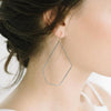 Earrings: Hex Hoop Oxidized Silver