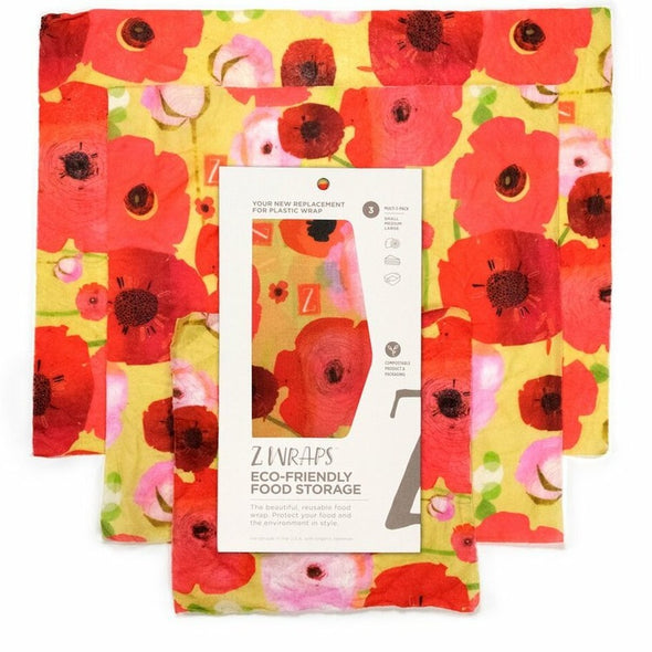 Z Wrap: Painted Poppies Set / 3