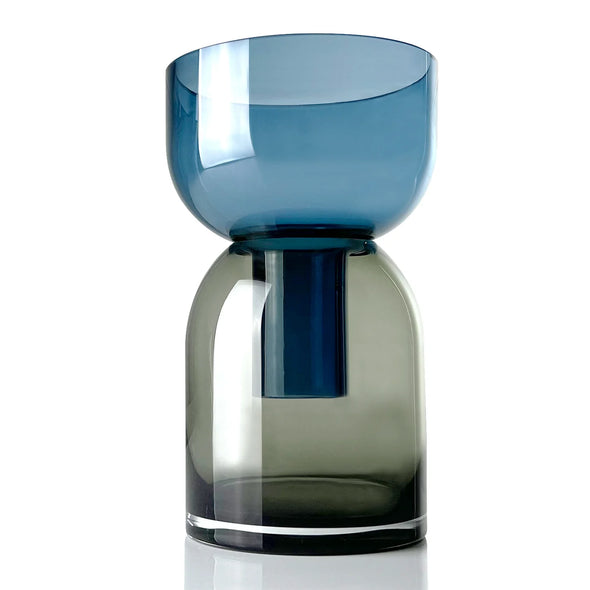 Flip Vase Large: Blue & Grey