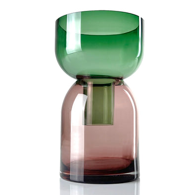 Flip Vase Large: Green & Pink