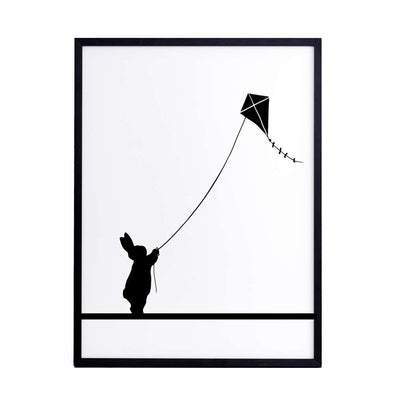 Print: Kite Flying Rabbit
