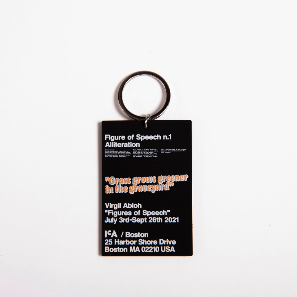 VIRGIL ABLOH - FOS ENAMEL KEYCHAIN - LOGO BLACK (Buy Online)