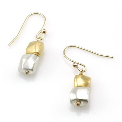Earrings: Faceted Squares