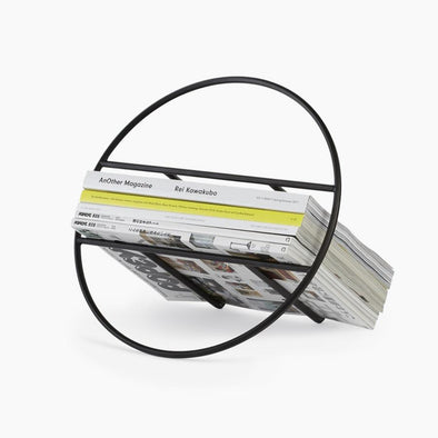 Hoop Magazine Rack: Black