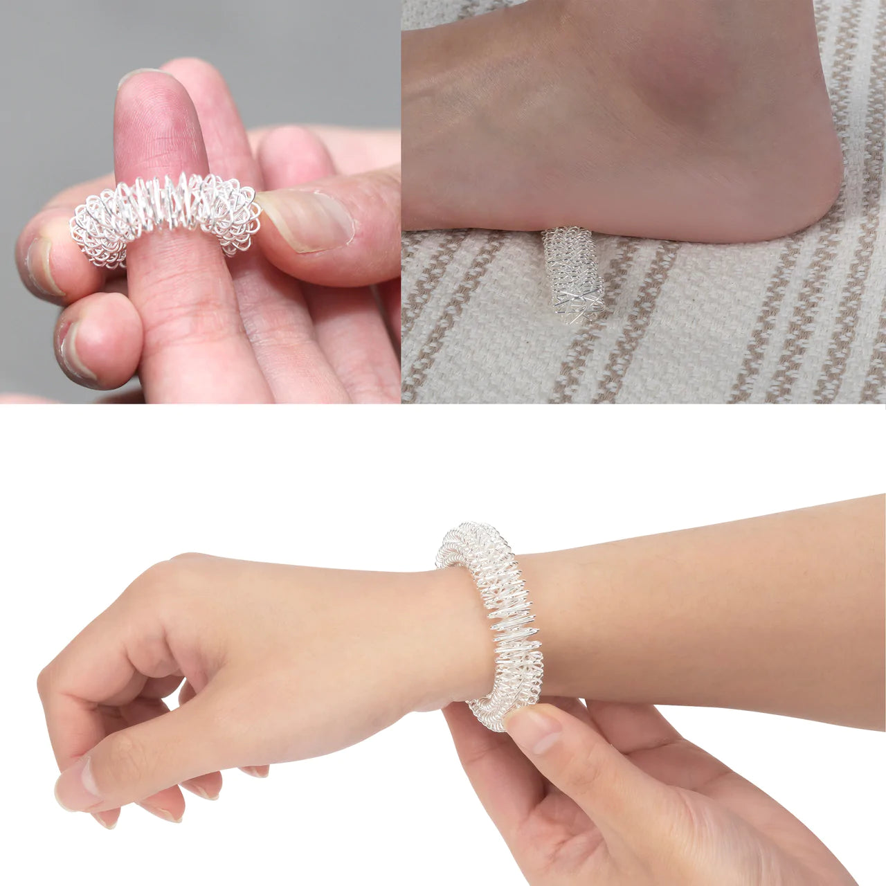 ACUPRESSURE Massage Sujok Ring Hand Exercise Spring Ring (Big) 5 Pcs | eBay
