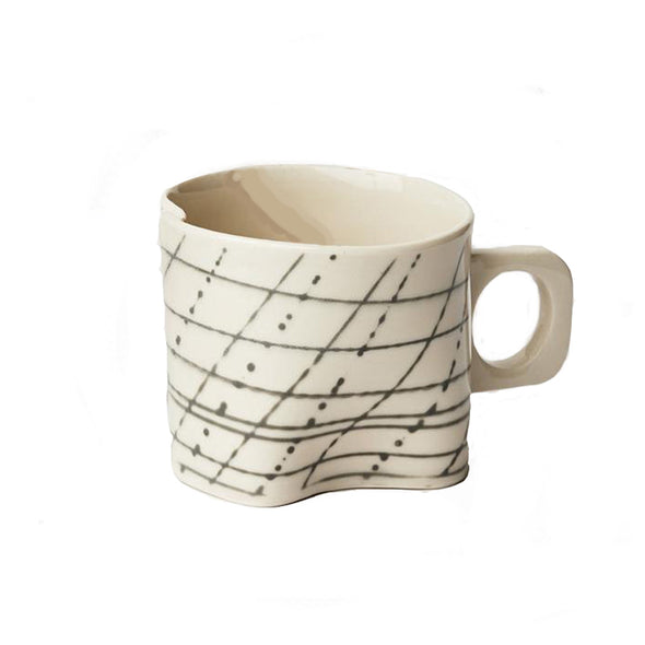 Grid Mug: White/Black Grid